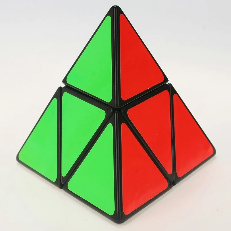 2X2 Triangle Pyramid 2-Layer Magic Cube Speed Puzzle Twist Educational Toy White 