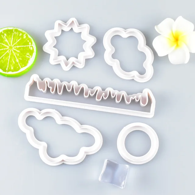 5Db/Set Cloud Grass Sun Cookie Cutter Egyedi Gyártású 3D -S Nyomtatott Fondant Süti Vágó Keksz Penész Sütemény Díszítő Szerszámok Új