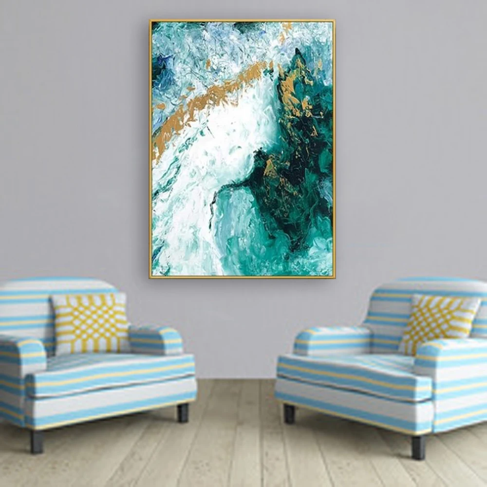 hand made 100% oil painting on canvas modern  Best Art Abstract oil painting Golden years XD1-311 (4)