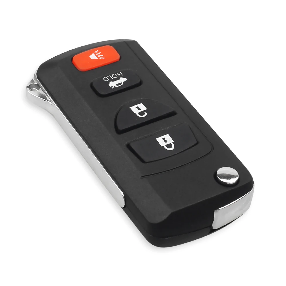 KEYYOU 10 шт. 2 кнопки флип модифицированный пульт дистанционного ключа автомобиля оболочки Uncut смарт-ключ для Nissan, Infiniti Altima Maxima 350Z Armada