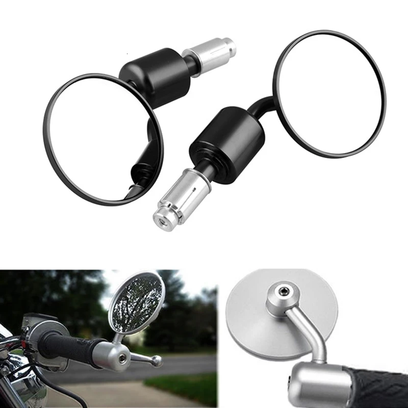 Мотоцикл боковое зеркало электрический автомобиль Ручка Бар Конец Зеркало сплав