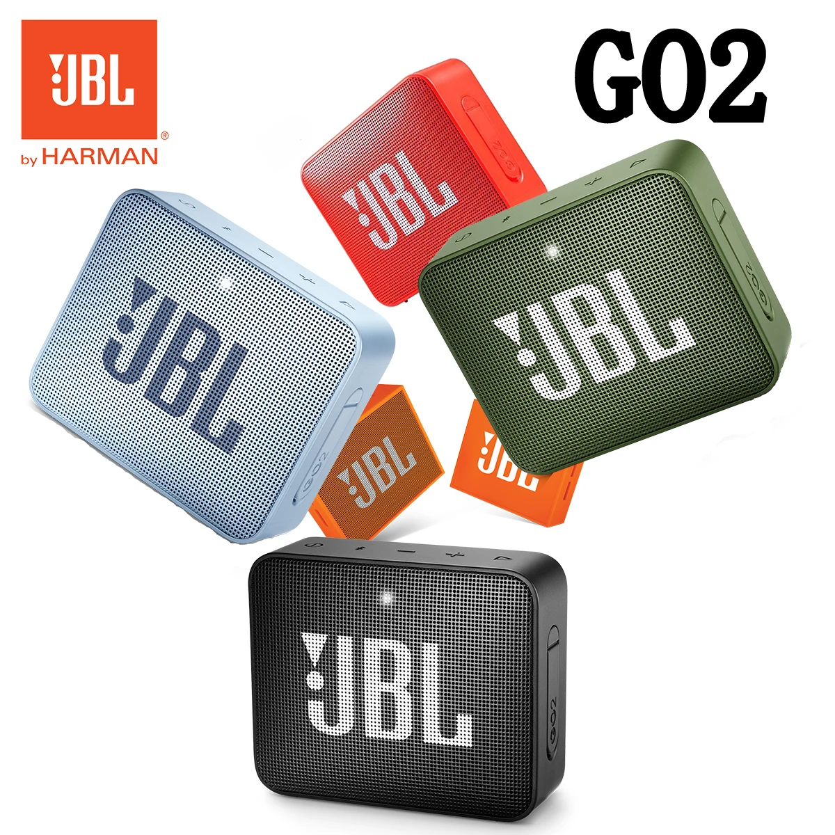JBL Go2 Mini Portable Wireless Speaker Waterproof Outdoor Sport Bluetooth Subwoofer Go 2 Rechargeable Battery Mic 3 Deep Bass |
