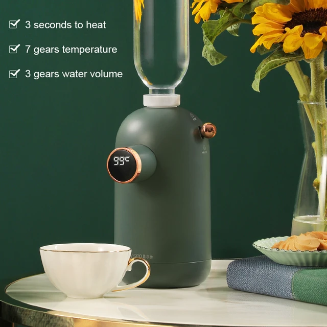 DMWD Mini Wasser Dispenser Elektrische Durchlauferhitzer Flaschen Wärme  Wasser Pumpe Dispensador Tragbare 3s Schnelle Heizung Reise