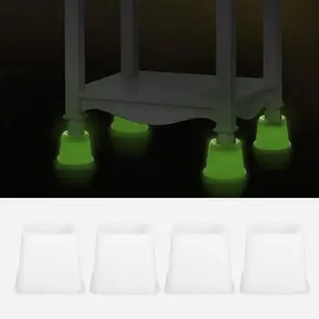 

4pcs Bed Chair Riser Furniture Sofa Lifter Raising Tool Luminous Set Health Care Brace Support o (White)