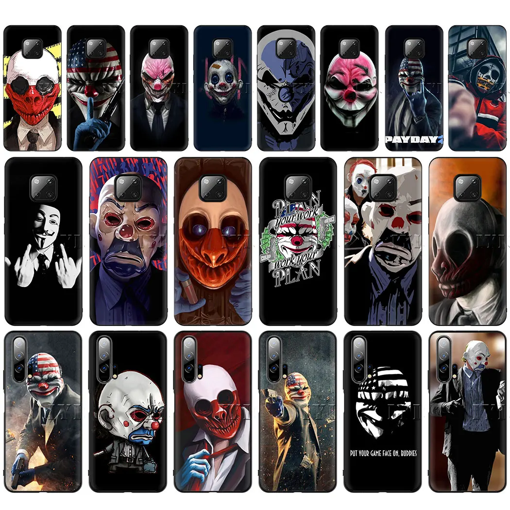 Мягкий силиконовый чехол Payday 2 для Huawei Y6 Y5 2017 Prime 2018 Y7 Y9 2019 10 20 Pro Nova 4 3 i Lite