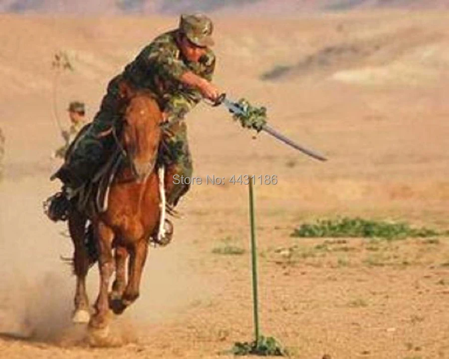 High Quallty Chinese Military Sword Katana Type 65 Cavalry Saber Jian Top Stainless Steel Blade Sharp Army Green Sheath