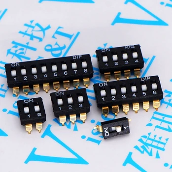 

10pcs/lot SMD SMT Slide Type Switch Module 2P 3P 4P 5P 6P 8P 2.54mm Position Way DIP Black Pitch Toggle Switch Black Snap Switch