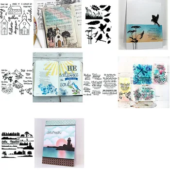 

2020 New Seaside Lighthouse Building Bird Seagull House Clear Stmaps For DIY Scrapbooking Cards Making Craft Silicone Stamp