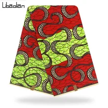 Нигерийский голландский воск высокого качества настоящий батик ткань с принтом горячая Распродажа африканская ткань Анкара швейный материал 6 ярдов F910-21