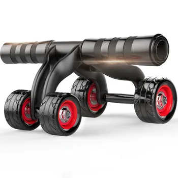 

4 wheels AB Roller Arm Strength Exercise Body Building Fitness Abdominal Wheel Trainer Roller