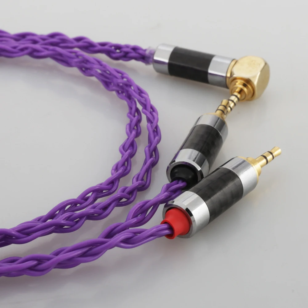 Audiocrast 7N Silver Plated Replacement Headphones Cable Audio Upgrade Cable right angle 2 5mm TRRS to 2 2 5MM