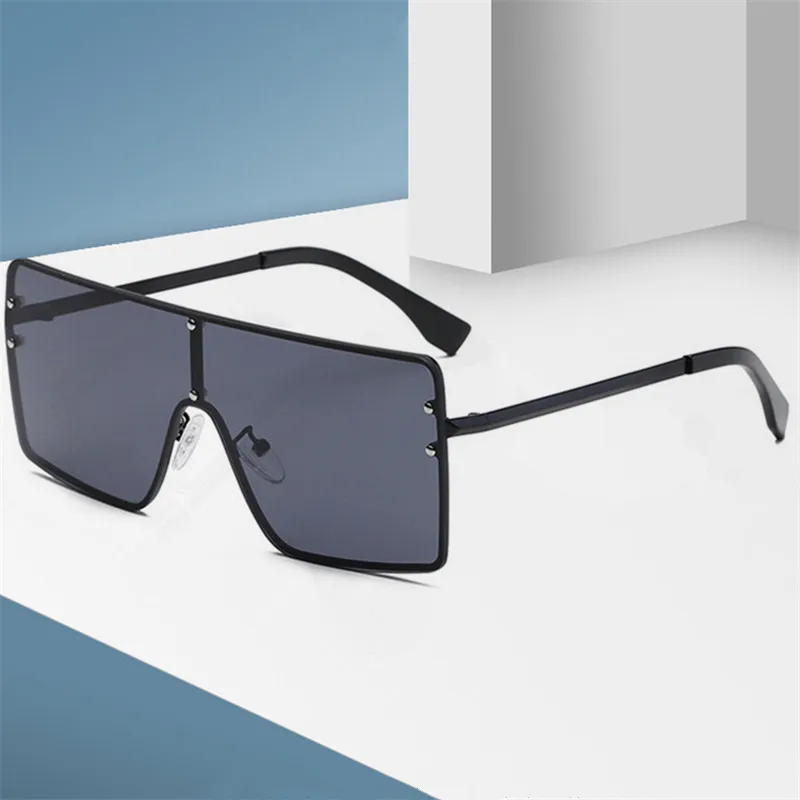 

NYWOOH Oversized Sunglasses for Women Men Brand Designer Gradient Sun Glasses Shades Female Male Metal Big Frame Eyewear UV400
