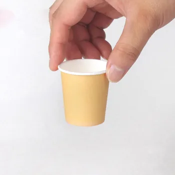 

100pcs Disposable Tasting Thick Paper Cup Milk Tea Liqueur Yogurt Try Eating Packaging Cups 2 oz 60ml Small Beverage Water Cup