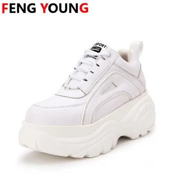 

Sneakers Women Spring Autumn Super High Heel Fashion Female White Chunky Sneakers Casual Shoes Woman Zapatos De Mujer