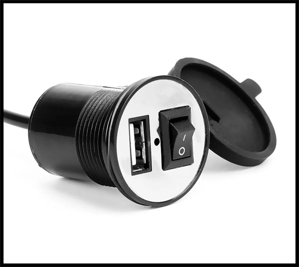 Motorcycle modified USB mobile phone charger with switch waterproof for Kawasaki ZX7R ZX7RR ZX9 ZZR1200 ER-5 GPZ500S EX500R