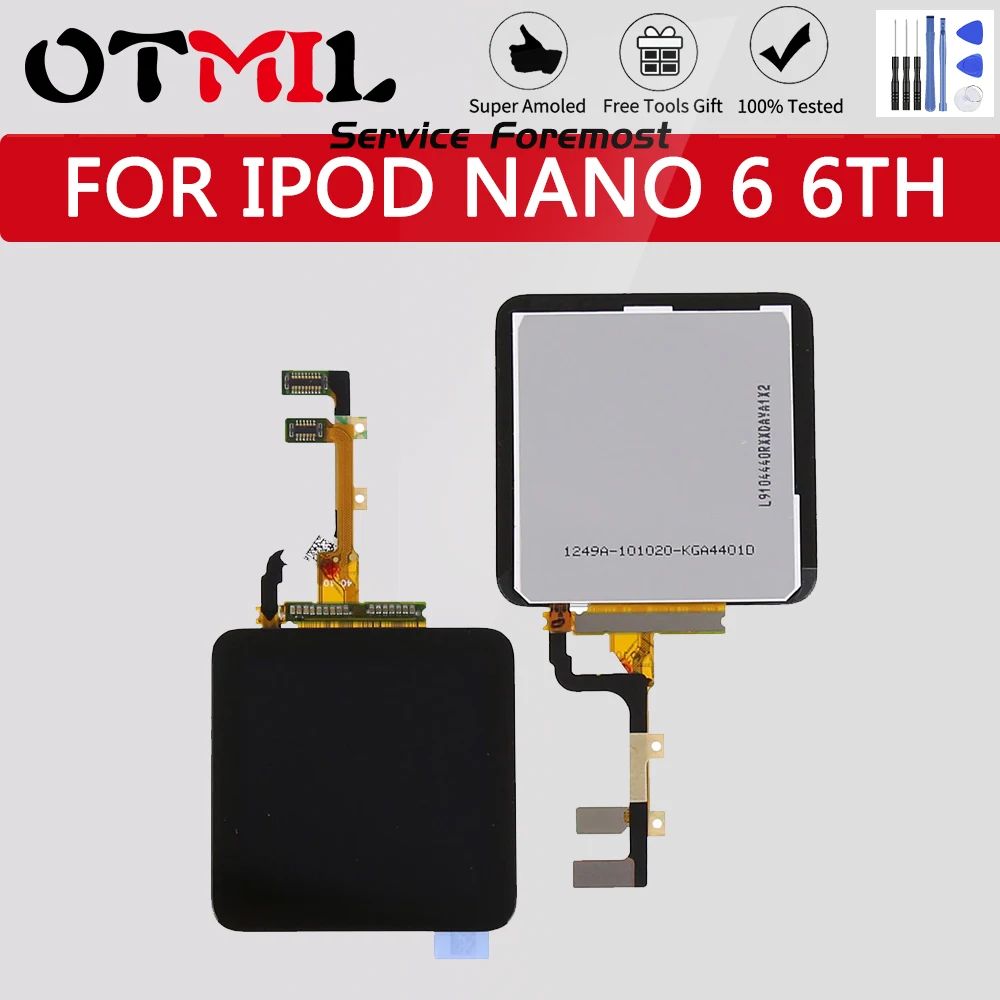 OTMIL AAA Качество lcd Pantalla Замена для iPod Nano 6 6-й ЖК-дисплей с сенсорным экраном дигитайзер сборка для Apple