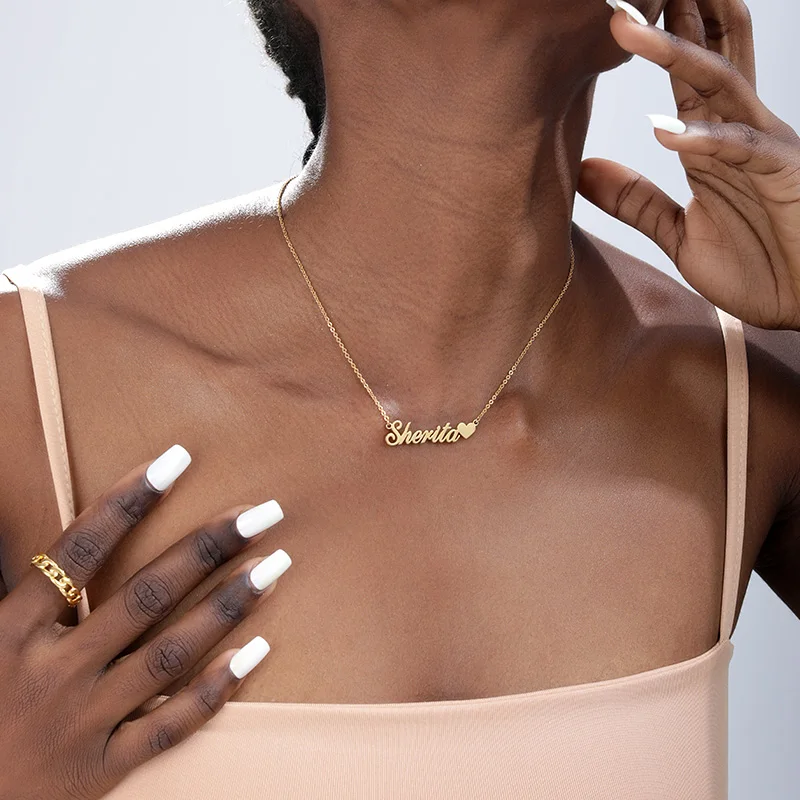 V Attract Personalized Name Necklace 