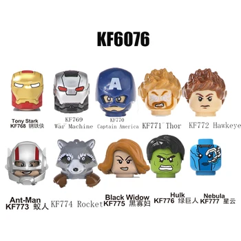

Single heroes X Men Professor Magneto Phoenix Cyclops Figures Head accessories Building Blocks toys KF6076