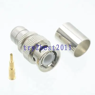 

DHL/EMS 50 pcs Connector BNC plug pin crimp RG8 RG213 LMR400 RG214 9913 COAXIAL straight -C1