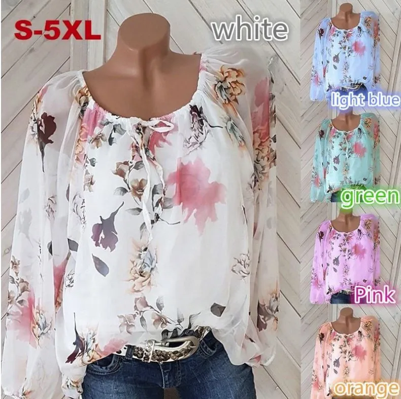 

2019 Autumn And Winter Chiffon Shirt Printed Word Shoulder Strap Shirt Women's Clothing Women Blouses Shirts