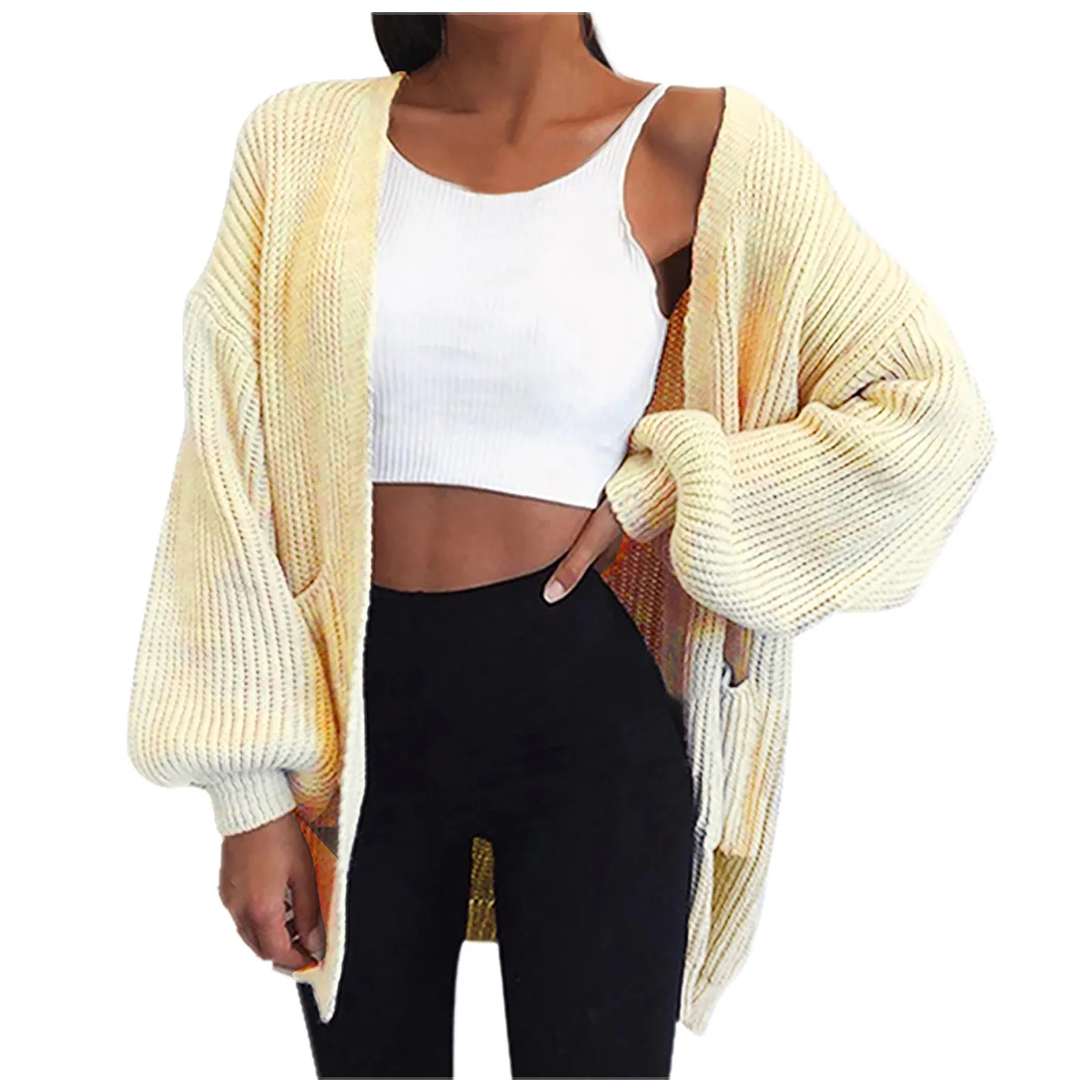 High Quality Sweater Mid-length Cardigan Women's Hooded Thick Knit Jacket Big Coat Sweater Women Kashmir Водолазка Женская 1