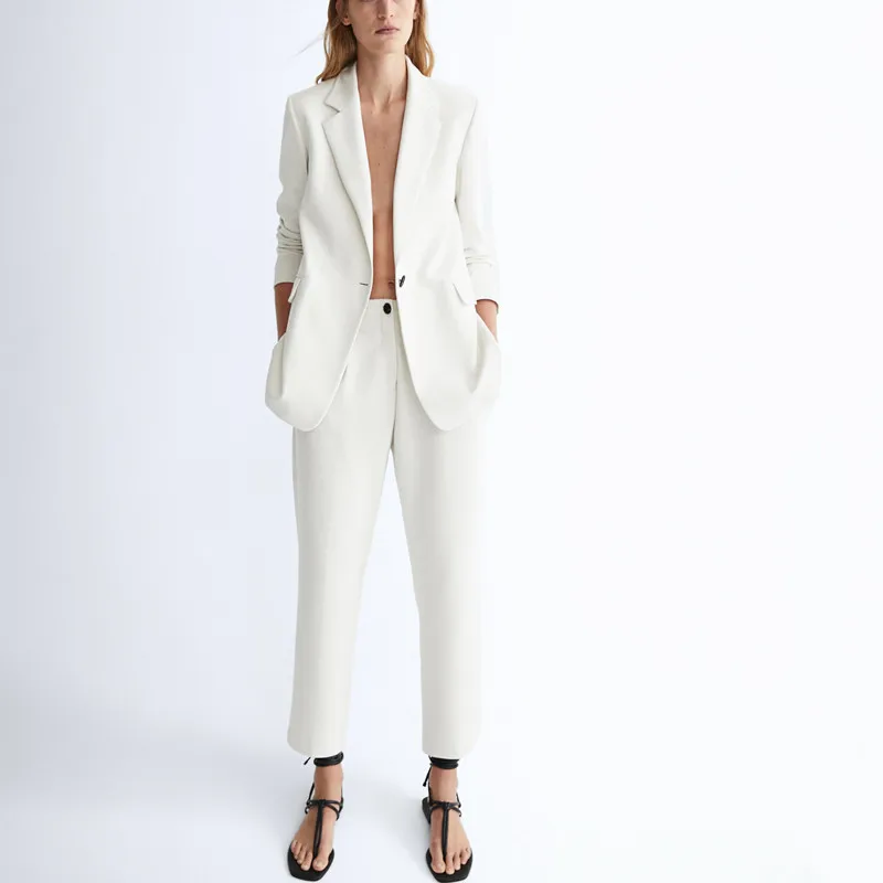 

New arrival women Pants Suits Female Business Formal 2 Piece Set Slim Blazer And Trousers For Office Ladies Work Wear