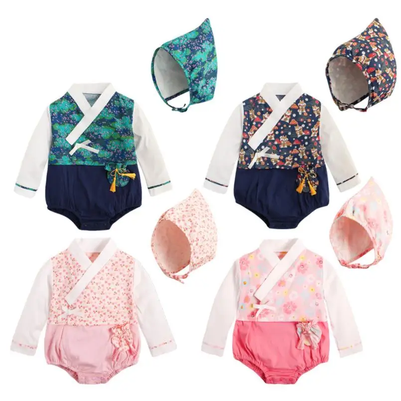 Кимоно для новорожденных мальчиков и девочек одежда в японском стиле детские