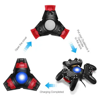

For PlayStation 4 PS4 3in1 Controller LED Charger Dock Station USB Fast Charging Games Accessories Stand charger