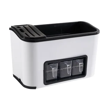 

Multi-Functional Kitchen Storage Rack Seasoning Spice Salt Box Knife Shelf Chopsticks Spoon Holder Large Capacity