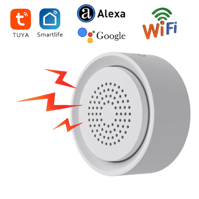 Tuya Smart Wifi Siren Alarm Sensor Sound Light Alarm Siren Smart Home