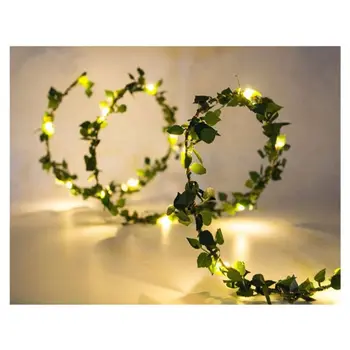 

Led Light String Leaves Rattan Copper Wire Lamp Wedding Holiday Garden Decoration Light