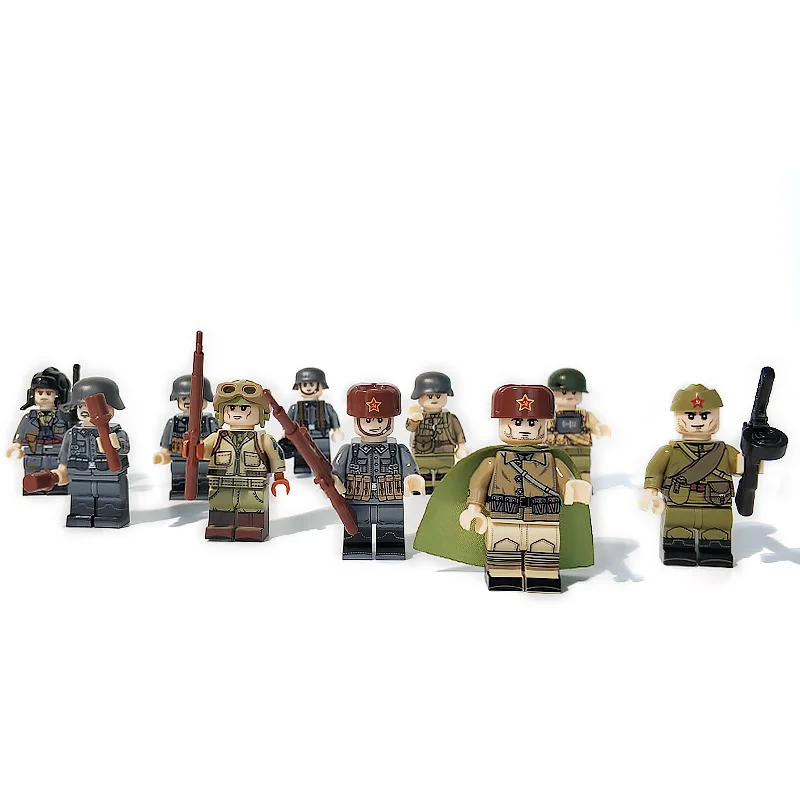 

WW2 Legos Military Soldiers Weapons Accessories building blocks Guns Germany SS Soviet Union US Army blocks DIY kids Gift Toys