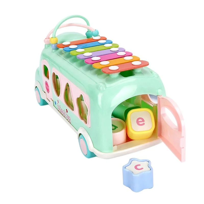 Стук пианино автобус многофункциональная форма спичка музыкальный инструмент шум производитель игрушки для детей ксилофон игрушки для детей