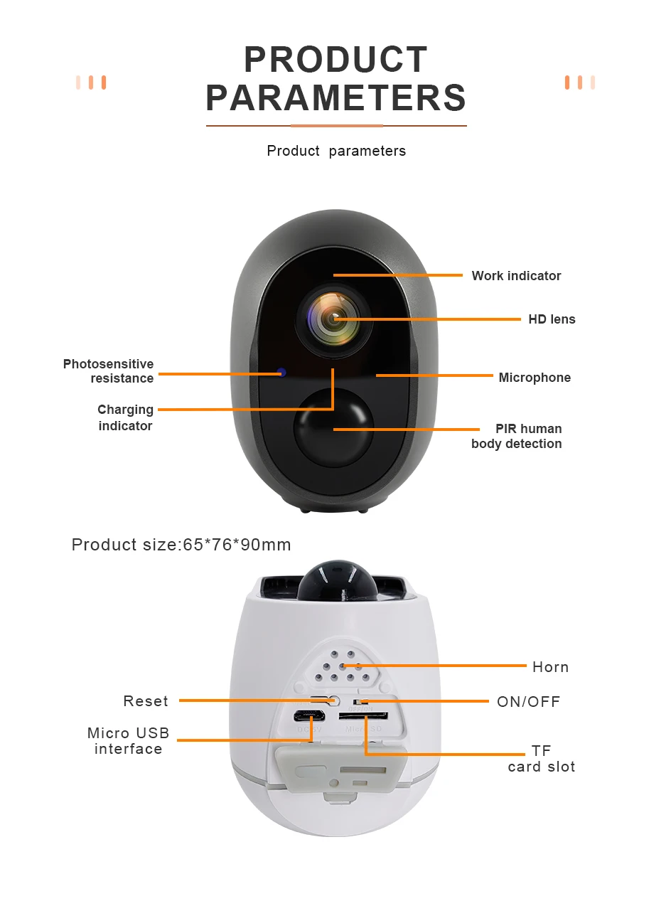 livre monitor de cctv recarregável vida inteligente