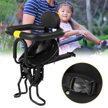 

Safety Child Bicycle Seat Bike Front Baby Seat Kids Carrier Saddle with Support Back Rest Handrail Foot Pedals Road Bike Bicycle