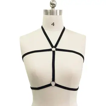 

Women Alluring Cage Bra Elastic Strappy Hollow Out Solid Seamless Bra Bustier Soutien Gorge Sexy Erotique 2019 New Hot Sale 1