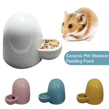 Portable Ceramic Bird Cage Water Dispenser Feeder Pet Bird Feeder Feeding Bowl Hamster Hedgehog Feeders Drinkers 1