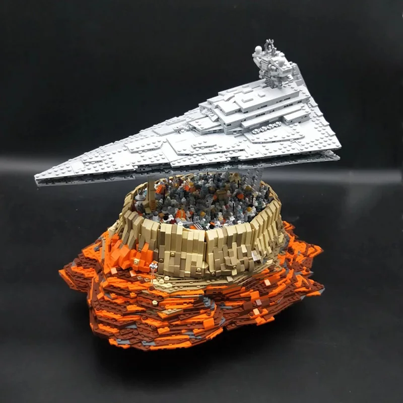 MOC 18916 Звездные игрушки войны Разрушитель Круизный корабль Империя над Jedha город