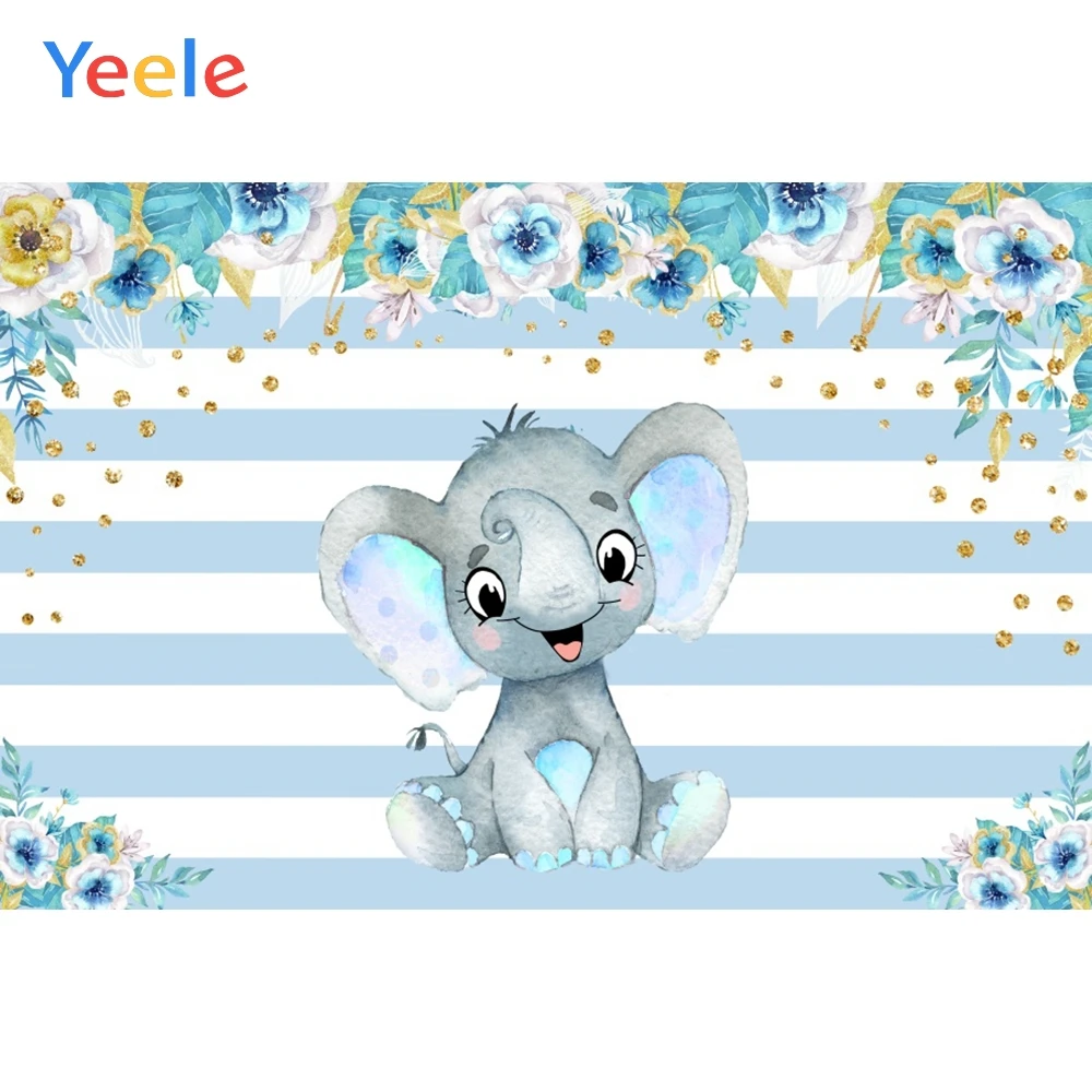 Fondo De Fotografia De Vinilo Para Sesion De Fotos Baby Shower Nino Nina Fiesta De Cumpleanos Elefante Animal Flores Fondo Aliexpress