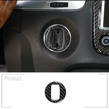 

Soft Carbon Fiber 3D Sticker Car-Styling Ignition Switch Key Hole Ring Interior Accessories for Volkswagen Touareg 2011-2018