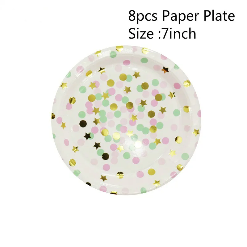 7inch Gold Pink Детские вечерние салфетки на день рождения, розовые/синие, золотые, фольгированные, бумажные салфетки под чашки вечерние, сделай сам, украшение фламинго, Одноразовые столовые принадлежности - Цвет: 7inch Gold Pink