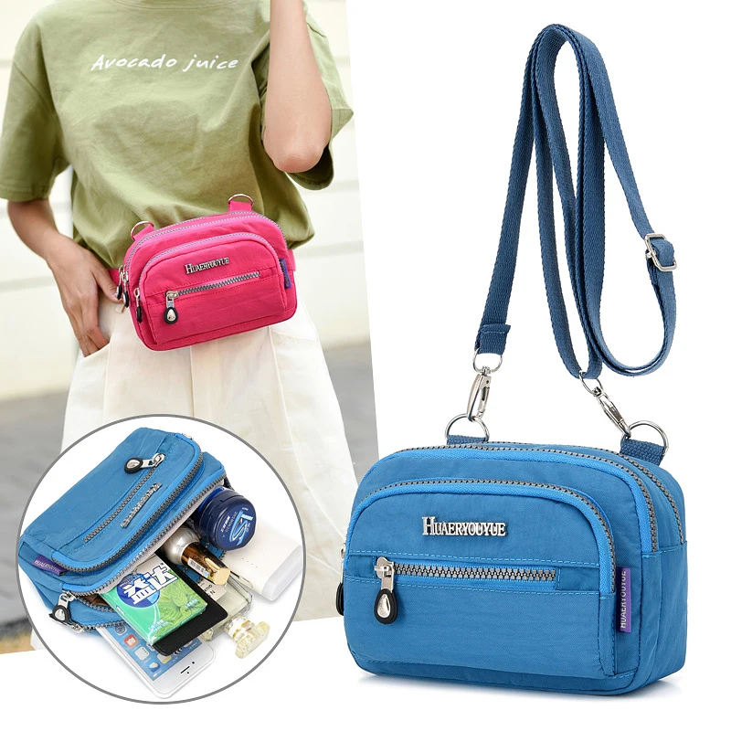 Women Messenger Bags Small Purse Shoulder Bag Female Waterproof Nylon Crossbody Bags Waist Packs Handbags High Quality