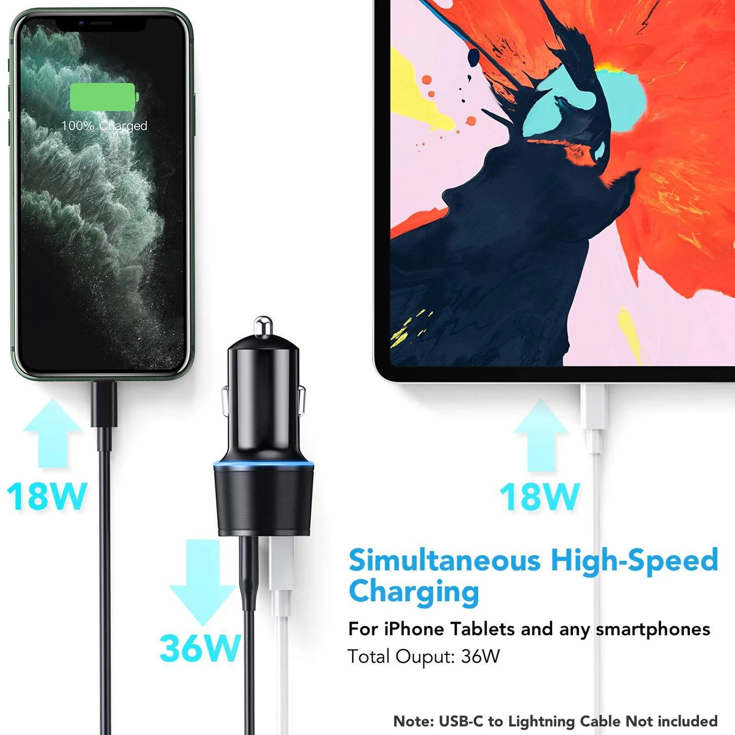 Быстрая зарядка 4,0 3,0 USB C автомобильное зарядное устройство для huawei P40 P30 Xiaomi Mix 4 мобильный телефон QC4.0 QC3.0 type C PD 3,0 Быстрая автомобильная зарядка