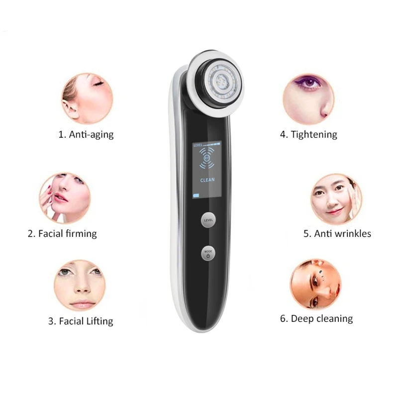  RF Radio Frequency Facial Machine With LED Therapy For Wrinkle Removal Face Lifting Skin Tightening - 32861875667