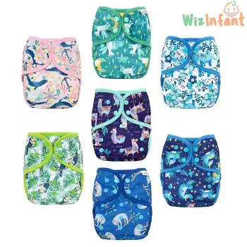 

WizInfant 50pcs Wholesale Baby One Size Cloth Diaper Cover, Waterproof And Reusable Cloth Nappies,Fits 5-15kg,Drop ship