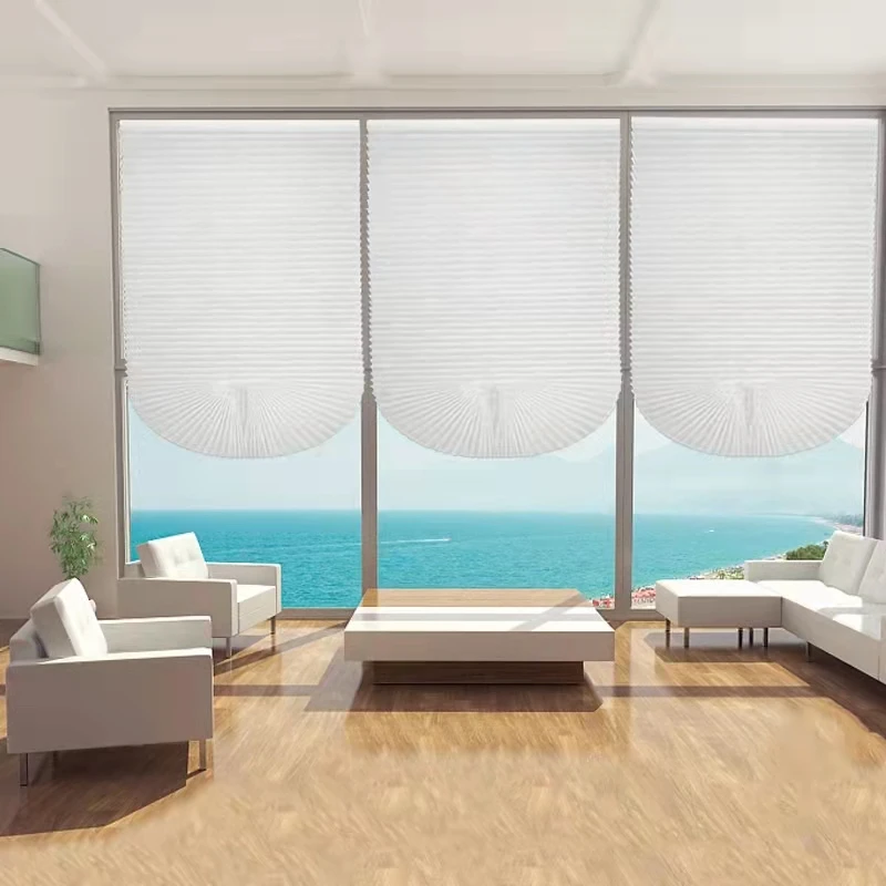 Плиссированные оконные шторы клейкие светильник блокирующие тканевые