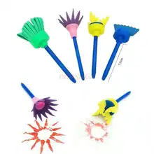Детская инструментов для рисования DIY ручной губки для рисования кисти малярные Кисти Уплотнения краска вращающийся учебных пособий