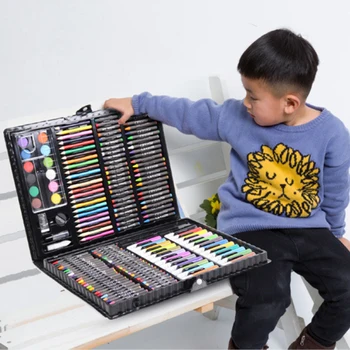 

168PCS Painting Drawing Art Artist Set Kit Water Color Pen Crayon Oil Pastel Painting Tool Supplies Kids Stationery Gift Set