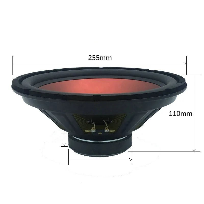 1pc 10 Inch 600W 4 ohm Car Audio Subwoofer Woofer Trunk Red Injection Cone Bass автомобильный динамик сабвуфер