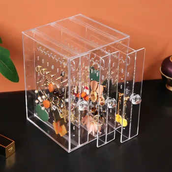 

creative fashion women transparent Acrylic jewelry box luxury top quality women Jewelry Storage Case 200806-02